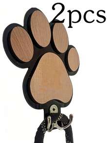 Gantungan Tali Anjing Kayu Berbentuk Jejak Kaki yang Dipersonalisasi, Cocok untuk Dipasang di Dinding, Cocok untuk Kalung dan Mantel, Terbuat dari Bahan Kayu Alami yang Tahan Lama dengan Desain Jejak Kaki yang Lucu, Hadiah Kenang-kenangan Dekoratif yang Sempurna untuk Pecinta Hewan Peliharaan - MultiWarna - View 12