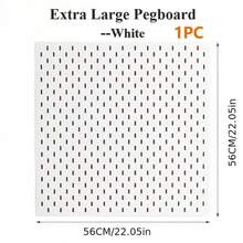 畅销家居用品，仅适用于本店专用孔板，不适用于其他孔板。基础生活系列单件装免打孔壁挂式塑料孔板，多种组合配件，多功能收纳孔板配有各种收纳盒和金属挂钩，适用于车库工作台/家庭厨房收纳整理/办公室/手工室/浴室（28*28厘米）。本产品配有专用孔板。 - 白色 - 查看 50