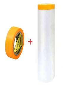 20m/捲 透明PE防塵覆蓋膜，厚度0.01mm，防水防塵無味，適合旅行、裝修、搬家、家具噴漆保護，可搭配和紙膠帶使用，四季適用 - 彩色 - 查看 32
