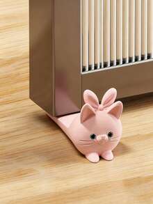 3D Printed Cute Pink Cat Door Stopper, Creative Rabbit Ear Cat Design, Non-Slip And Wear-Resistant, Prevents Hands From Being Pinched And Doors From Slamming, Suitable For Home And Office Environments, Ideal For Daily Use, Easter, Mother's Day And Other Holidays - Multicolor - View 6