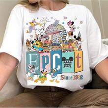 Disney Unisex Loose T-Shirt  Mickey & Friends Epcot Center 1982  Shirt, Disney World Tour Tee - 白色 - 查看 1