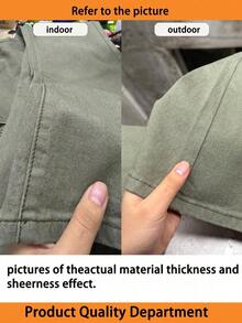 GILIPUR Pantalones vaqueros acampanados de talle alto con estilo Y2K, pantalones casuales elegantes de unicolor y elásticos para mujeres, moda callejera de mezclilla marrón para primavera - Verde - Ver 6