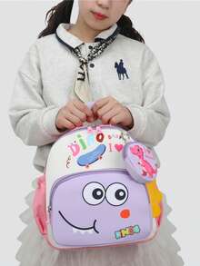 Cute Cartoon Dinosaur Backpack, Lightweight Small Backpack For Kindergarten Kids, Suitable For School, Travel And Play - A - View 7