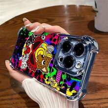 Hylteric Minx For Ukiyoe Phone Case Fourcorner Antifall Cute Cartoon Tpu Ukiyoe Fourcorner Antifall Phone 11/12/13/14/15/16/17 Pro Max - Green - View 2
