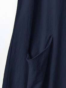 Women Midi Dresses - Navy Blue 2 - View 3