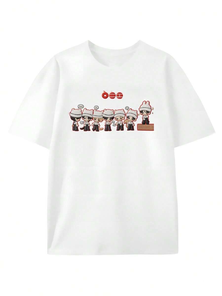 Herren T Shirt Mode Bequem Sommer Freizeit Top Atmungsaktiv Neu Fashion - 白色 - 查看 1