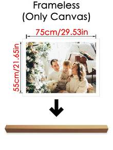1pc Customized Photo Printed Canvas Art, Large Size Personalized Poster, With DIY Frame (Self-Assembly Frame) Or Canvas Only, Mother's Day Gift/Home Decor - Multicolor - View 28