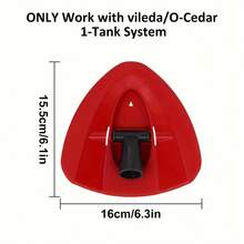 Yuunaie 1/2Pcs Spin Mop Replacememt Base Compatible With Easywring 1Tank Mop High Quality And Durable Mop Replacement Refills For Kitchen Bathroom Cleaning Supplies - Red - View 3
