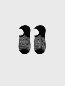 1/2/4/7 Pairs Random Men's Non-Slip Breathable Mesh Ankle Socks, Thin Solid Color Invisible Socks For Summer, Couples Socks - Multicolor - View 17