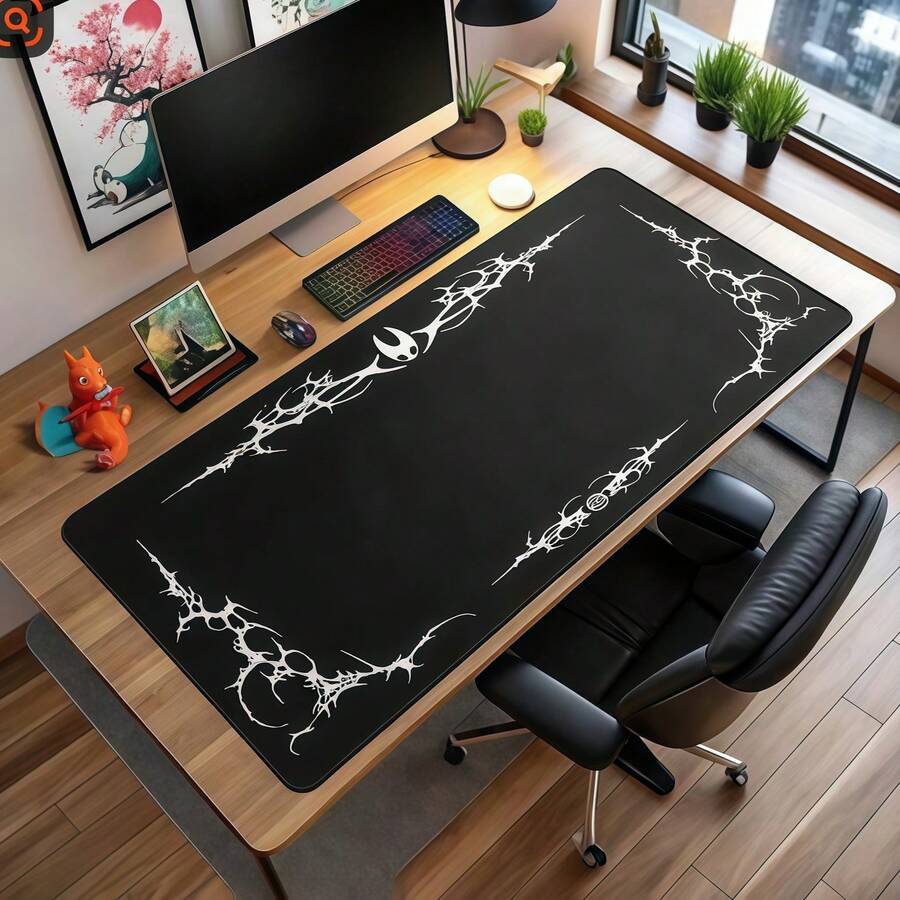 Hollow Knight Silksong Cyber Sigil Desk Mat, Gaming Mouse Pad, Gaming Mouse Pad - XXL Cloth - Peak Trekking And Stability Full Desk Coverage - PC Accessories, - Hollow Knight: Silksong - View 1
