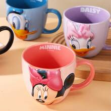 Disney 迪士尼聯名設計 禮月杯 - 高設計感創意 3D 浮雕杯 - 日用飲水杯 - 情侶咖啡杯 - 彩色 - 查看 4