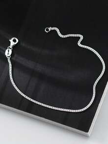 S925 Sterling Silver Chopin Chain Bracelet - Elegant And Minimalist, With An Independent Style. A Unique And Fashionable Accessory. - Bracelet - View 7