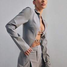 Women Blouses & Shirts - 淺灰色 - 查看 2