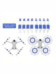 8Pcs Low-Noise Quick-Release Propellers For Mini 4 Pro & Mini 3 Pro Drone | Replacement Quiet Blades For Mini 4 Pro/Mini 3 Pro | Drone Propeller Accessories Quick-Release Props | Drone Replacement Parts For Mini 4 Pro & Mini 3 Pro - NOT Compatible With Mini 3 - Multicolor - View 6