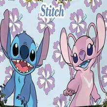 Tranh treo tường Disney Stitch & Angel với nhân vật Stitch và Angel, nền hoa dâm bụt tím, in logo "Stitch", phông nền không lỗ, hoàn hảo cho tiệc tùng, cắm trại, trang trí nhà cửa, dàn dựng bối cảnh và trưng bày tụ họp - 0 - Xem 3