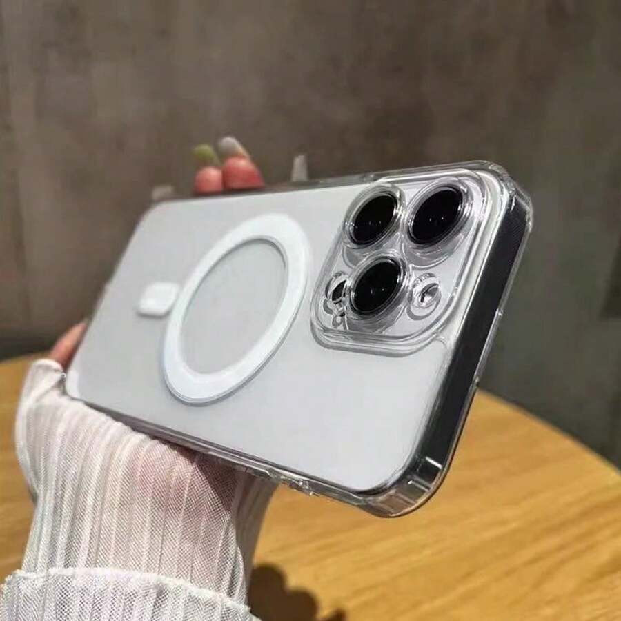 透明磁吸充電保護殼,相容 iPhone 17/15, 16 Pro Max 新機款, 13 Pro Max 防摔保護, 11 纖薄設計,適用 14 - 精孔透明磁吸 - 查看 1