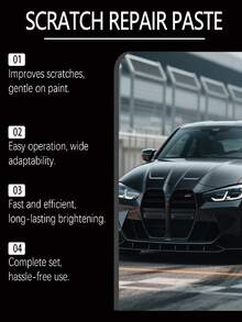 Car Scratch Repair Wax - Restores Glossy Finish, Suitable For Light Scratches, Swirl Marks & More. Includes Applicator Pad, No Extra Accessories Needed. Evenly Restores Original Paint Color After Application. - Liquid - View 7