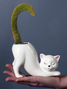 1pc Cat-Shaped Vase, Suitable For Placing On Living Room Tabletop As Home Decor - Multicolor - View 6
