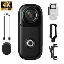 4K Mini Thumb Wearable Action Camera 16MP Wide Angle POV Pocket Camera With Magnetic Lanyard Hands-Free Panoramic Shooting Waterproof Shockproof Vlog Camera Suitable For Bicycle Motorcycle Helmet Mount - View 1