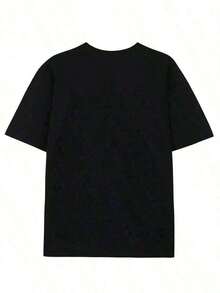 Double-Sided Printed, Anti Social Club Printed T-Shirt, Suitable For Daily Wear, Casual Summer Wear, Slightly Elastic, Breathable, Outdoor Holiday Sports, Gift T-Shirt, Holiday Gift, Perfect Gift. - màu đen - Xem 2