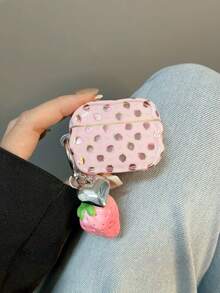 Funda protectora estilo femenino con diseño de fresa rosa y dorado compatible con Pods Pro 3, nuevos Pods 3 de 4ª generación, Pods Pro 2 de 2ª generación de Apple, funda a prueba de golpes para auriculares Pods 4 - Rosa - Ver 9