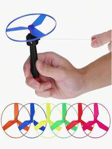1/3/5pcs Random Color Plastic Streamer Flying Disc, Outdoor Toy, Launcher, Christmas/Valentine's Day/Mother's Day/Father's Day/Eid/Spring Festival/April/Back To School/Party Favor, Stress Relief, Indoor/Outdoor Use (Random Color) - Multicolor - View 2