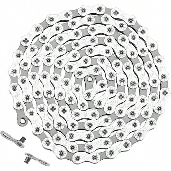 1pc Mountain Bike Chain 8/9/10/11 Speed Gray Hollow Lightweight Variable Speed Chain Compatible With Road And Mountain Bikes, Used For Replacing Bicycle Transmission Systems