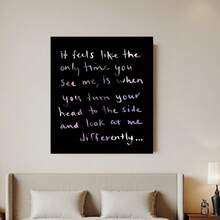 Enmarcado Póster impreso  para decoración de pared - Láminas artísticas "Mírame de otra manera" - ¡Oh, sí, estoy haciendo lo mío! Letras y citas de hip-hop Amor melancólico Rap emotivo - Enmarcado - Ver 4