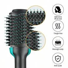 4-In-1 Hot Air Brush Hair Dryer Set | Curling, Straightening, Drying & Styling Tool With Rotating Ceramic Brush | Volumizer Blow Dryer Brush For Women | Ideal Birthday & Christmas Gift For Her | Salon-Style Results At Home - Purple - View 2