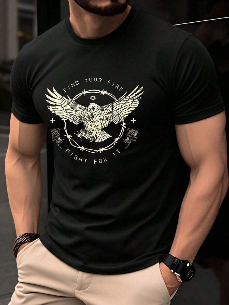 Camiseta de manga corta de verano, tejido de poliéster, estilo multifuncional, edición ancha, peso 180 gramos, 1 pieza - Negro - Ver 1