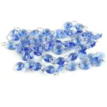 Lt. Blue 10m/50m Glass Beads Chandelier Lamp Octagon Chain Garlands Wedding/ Party Decor - (Size: 50 Meters) - 50 Meters - View 1