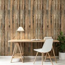 1卷棕绿色木纹自粘墙纸,PVC装饰墙贴,适用于宿舍、酒店、餐厅、家居装修,防水耐磨,易于安装,尺寸:17.7英寸 x 39.3英寸/118.1英寸/196.8英寸 - 棕青 - 查看 14
