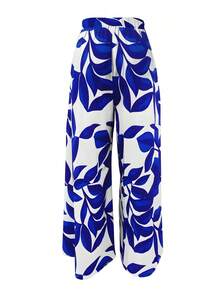 Pantalones anchos estampados elegantes y a la moda - Marrón amarillento - Ver 11