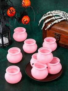 6 Pieces Mini Cauldron Set, Halloween Black Magic Cauldrons, Witch Cauldron Party Supplies (Non-Food Contact Utensils) Share - Color - View 7