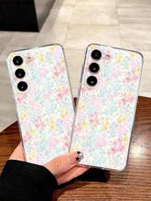 1 pieza Funda de teléfono suave con diseño de flor de tulipán de moda, compatible con Huawei, Honor, Galaxy, 12T, 13T - transparente 2 - Ver 3