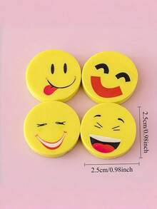 10/30/60 buah Penghapus Mini Wajah Tersenyum Lucu, Desain Menarik, Cocok untuk Kantor dan Ruang Kelas, Dapat Digunakan sebagai Dekorasi, Dapat Digunakan sebagai Hadiah Pengajaran, Kemasan Acak, Kembali ke Sekolah - A - View 6