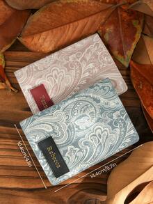 Takeoak 1PC Custom Hot Stamping Vintage Paisley Patten Passport Cover Custom Retro Passport Cover Personalized Name Boho Passport Holder For Travel Essentials, RFID Blocking Travel Document Organizer For Women And Men Unique Holiday Gift - Multicolor - View 4