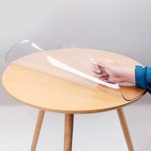 2mm Thick Clear Transparent Vinyl PVC Round Tablecloth Table Protector Cover - Transparent - View 10