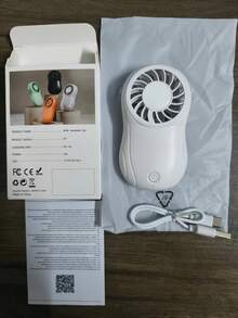 Ventilador eléctrico ultra compacto de 3.8 pulgadas, ventilador portátil de bolsillo para viajes al aire libre, con batería integrada de gran capacidad de 900mAh para un funcionamiento duradero, motor sin escobillas de alta potencia que proporciona un flujo de aire fuerte, ventilador de enfriamiento personal adecuado para ir al trabajo, acampar, oficina y uso al aire libre en verano - multicolor - Ver 16
