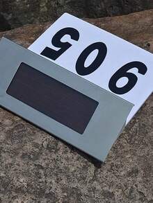 1 pièce Lumière solaire de numéro de maison, lampe d'adresse LED étanche IP65 pour extérieur, plaque de porte murale alimentée par énergie solaire avec allumage/extinction automatique, décoration de numéro de maison visible de nuit pour jardin, cour, rue, cadeau de pendaison de crémaillère - Blanc - Voir 6