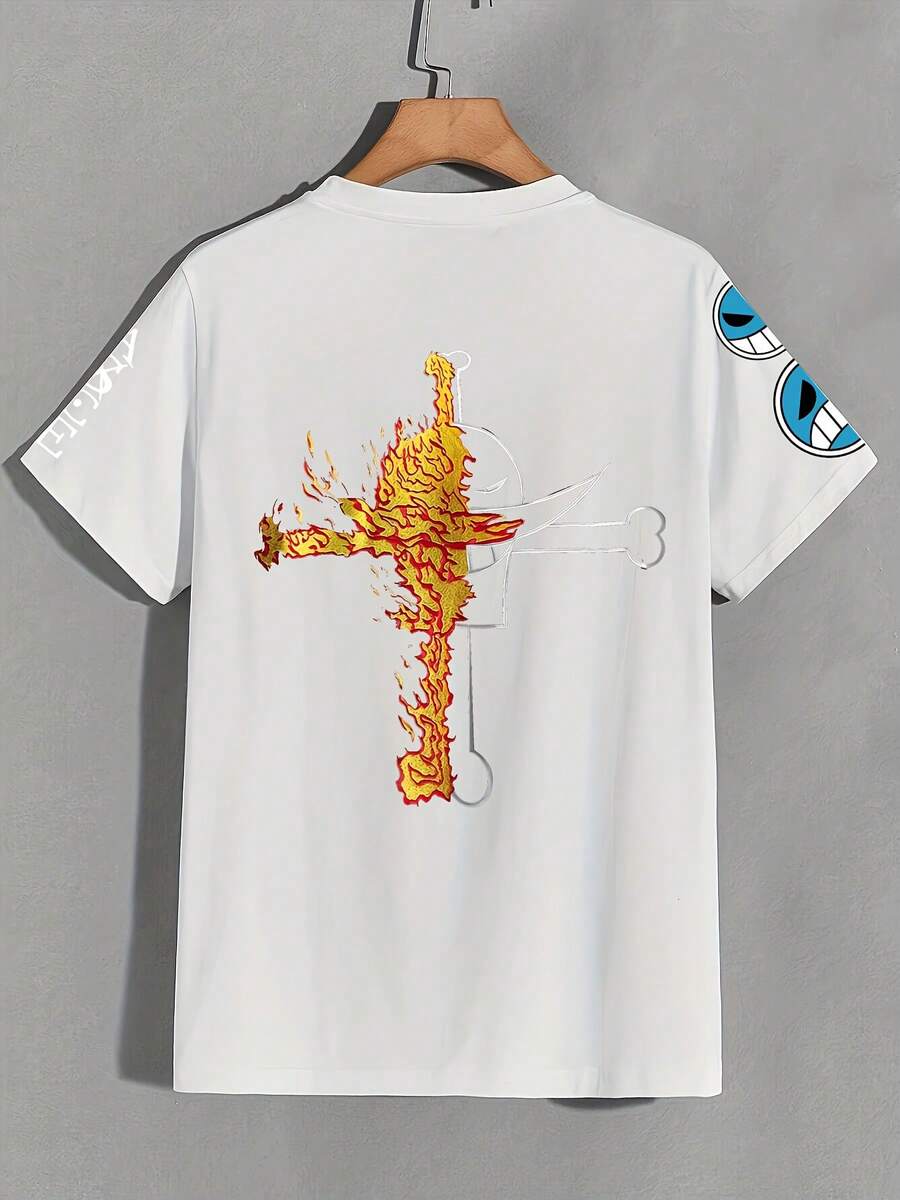 Gráfico de bandera pirata para hombre - Blanco - Ver 1