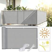 Tấm chắn riêng tư mờ đục, hàng rào chống tia UV cho ban công, lan can căn hộ, sân hiên ngoài trời, bệ, hiên nhà. - Xám - Xem 9