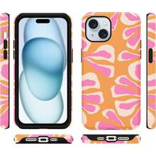 iPhone15 Handyhülle, ,, Sommer-Blumenmuster-Design, geeignet für Mädchen, Schutzhülle, doppelschichtige stoßfeste weiche Silikon-TPU-Hülle, 04 - Weiß 1 - Übersicht 6