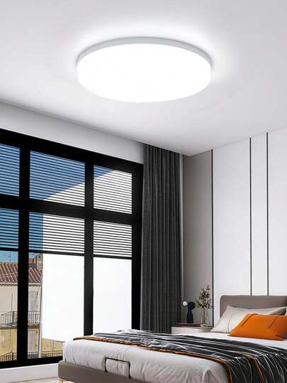 CANMEIJIA 85V-265V LED Ceiling Light, Round Cool White Light, White Frame Recessed Panel Light, Modern Style, Flicker-Free, High Brightness, Thin Design, Suitable For Wall/Hallway/Room/Corridor/Ceiling/Kitchen/Living Room/Bathroom/Bedroom/Study, Indoor Ceiling Lamp, Select Size Based On Usage Scenario