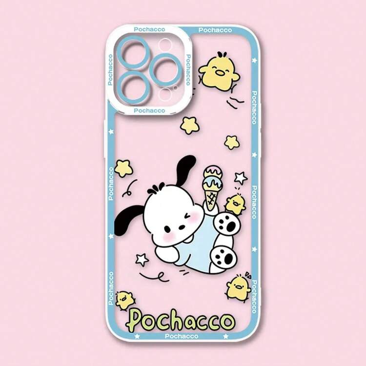 6 Types Of Sanrio Characters Frame-Bordered Transparent TPU Smartphone Case Compatible With IPhone 11/12/13/14/15/16/17 Pro Max Plus Lens-Bordered Logo Shockproof Clear Cover - 3 - 查看 8