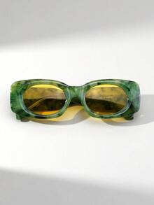 Visivana 1 Pc Women's Cat-Eye Marble Pattern Vintage Retro Y2K Street Style Fashion Glasses For Beach Party Fashion - Multicolor - View 5