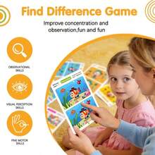 Discovering Differences In Games, Focusing On Training Cards With 3 Difficulty Levels, Searching For Differences, Repeatedly Writing, Erasing, Fun Puzzle, Difficulty Gradient Design, Cultivating Patient Observation Ability, Returning To School Season - Multicolor - View 2
