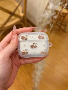 Apple Earphone Anti-Drop Protective Case, Cherry Pearl Pattern, Suitable For AirPods 1/2/3/4 Cases, Scratch-Resistant And Drop-Resistant Protective Case - Cherry Pearl - View 5