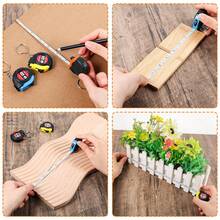 1pc Mini Retractable Tape Measure Keychain, 1m/3ft With Brake Lock Function; Compact And Portable, Suitable As Promotional Gift, Daily Use Or Party Favor; Also Applicable For Apartment And School Environment. - A - View 7