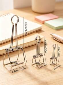 Multi-Functional Metal Clip Calendar Long Tail Clip Ticket Clip Phoenix Tail Clip Invoice Clip File Folder Swallow Tail Clip Creative Desktop Organizer - A - View 2